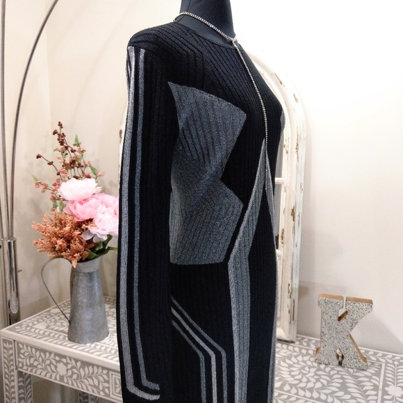 🍒NWT🍒 TED BAKER METALLIC SWEATER DRESS - Picture 6 of 13